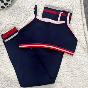 Light Pink, Red and Navy activewear set